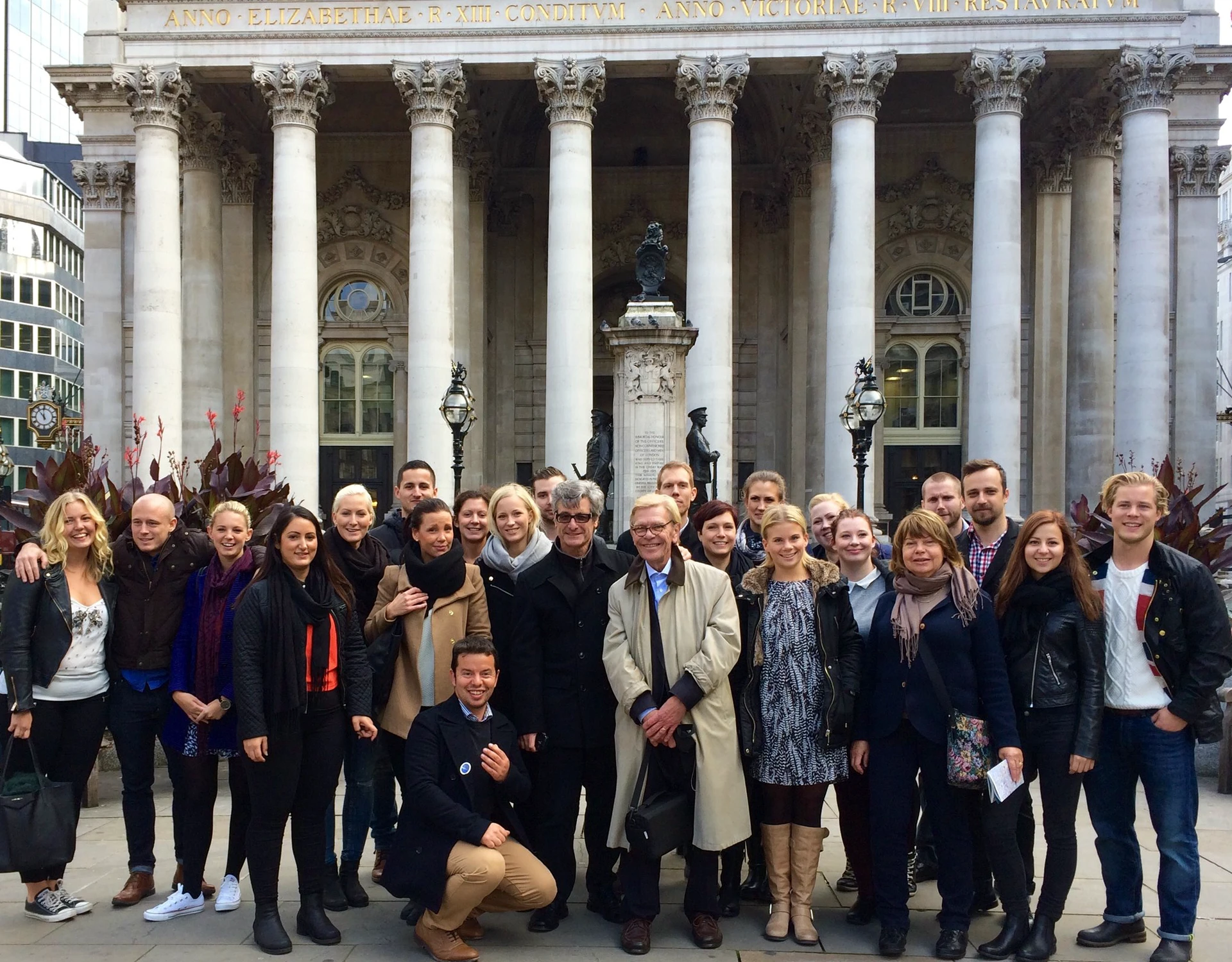 Mace with Swedish students on a Nordic Law Tour in London